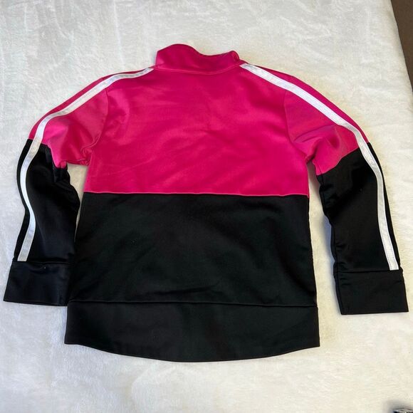 Adidas Pink and Black Track Jacket Full Zip 2T Girls - Picture 4 of 8